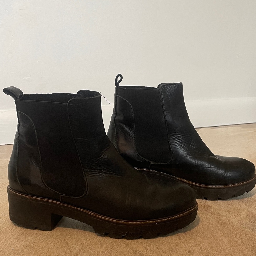 Anthropologie Black Chelsea Boots